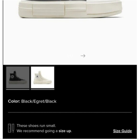 Converse Chuck Taylor Black Cruise Hightop Sneakers 7.5/6.5 - Picture 8 of 11